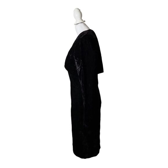 Scott & Jessica McClintock Gunne Sax Formal Dress Velour Black Velvet 2PC Set S - Picture 4 of 13
